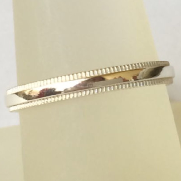 Vintage Sterling Silver Band Ring Eternity Wedding Size 9 Stackable Textured - Picture 1 of 8